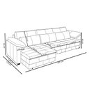 Ver imagem 4 de Sofá Retrátil Elétrico Sala de Estar Nolan Bipartido 297cm Conforto Premium em Couro OffWhite G58 -
