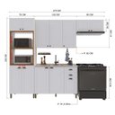 Ver imagem 3 de Cozinha Modulada 4 Peças 100% MDF Bari Branco