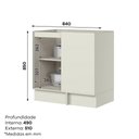Ver imagem 4 de Balcão Canto Reto Fineze 84cm 1 Porta Areia – Henn