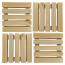 Ver imagem 7 de 4 Deck Madeira Modular Reforçado Pinus 30x30 Natural Interno