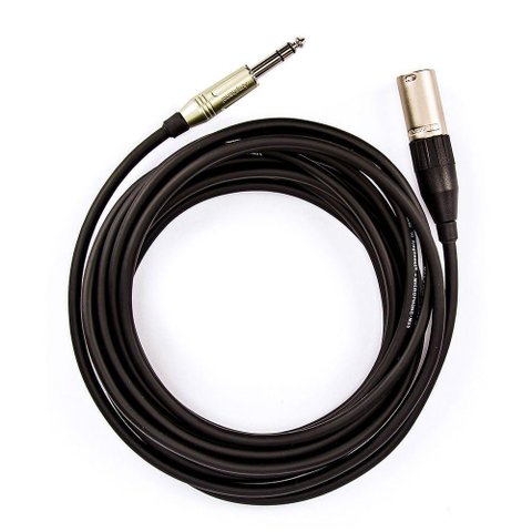 Cabo de Microfone P10 Estereo para Xlr Macho, Amphenol - 10 Metros