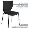 Ver imagem 7 de Kit 6 Cadeiras Empilháveis Base Aço Tubular Mono Preto