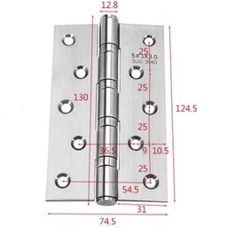 Dobradiça Inox para Porta Dobradiça Anti Ruído 12,4cm - 2
