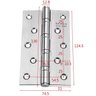 Dobradiça Inox para Porta Dobradiça Anti Ruído 12,4cm - 2