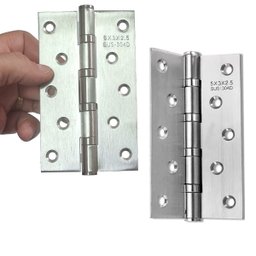 Dobradiça Inox para Porta Dobradiça Anti Ruído 12,4cm - 4