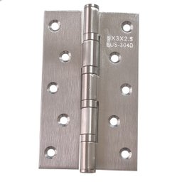 Dobradiça Inox para Porta Dobradiça Anti Ruído 12,4cm - 8