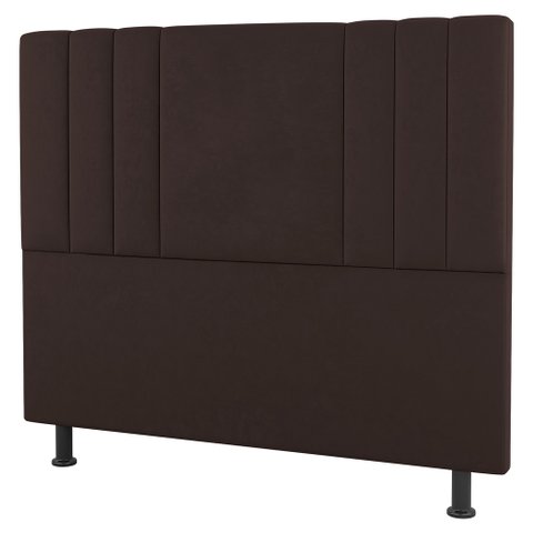 Cabeceira Cama Box Casal Grace 140cm Suede Marrom - Desk Design