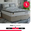 Ver imagem 5 de Cama Box Baú Queen + Colchão Comfort Class Pillow Top Branco/suede Bege