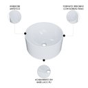 Ver imagem 3 de Cuba Pia para Banheiro Redonda 26cm Celine C08 Branco - Mpozenato