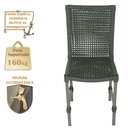 Ver imagem 4 de Mesa Ascoli 100 Cm com 4 Cadeiras Cannes de Alumínio, Pintura Fendi e Trama Tela de Corda Náutica