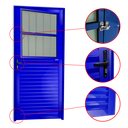 Ver imagem 2 de Porta de Sala Alumínio 86 Esq. V.Boreal Azul Brimak