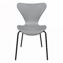 Ver imagem 3 de Kit 3 Cadeiras Jacobsen Polipropileno Sala Jantar Base Preta - Cinza