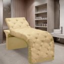 Ver imagem 2 de Maca Estofada Estética Cílios Regulável Spa Suede Ivete:bege