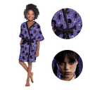 Ver imagem 1 de Roupão Banho Aveludado Infantil Wandinha Menina 2 a 12 Anos Lepper G (8 a 10 Anos)