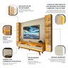 Rack com Painel para Tv 84 Polegadas com Led Espelhos 293cm 100% Mdf Luminare/requinte - 17