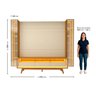 Rack com Painel para Tv 84 Polegadas com Led Espelhos 293cm 100% Mdf Luminare/requinte - 16