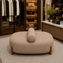 Ver imagem 5 de Poltrona Organica Ilha Bouclé p/ Closet e Consultório:Capuccino/Liso
