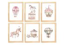 Ver imagem 1 de Kit Quadro Infantil Carrocel Balão Parquinho Decorativo Quarto Menina Criança Enxoval Bebê