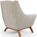 Ver imagem 6 de Kit 02 Poltronas Decorativa Fixa Base de Madeira Castanho Juliet D02 Bouclê Creme B-54 - Lyam Decor