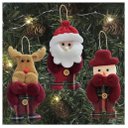 Ver imagem 1 de Kit 18 Enfeite Árvore Natal Pendente Papai Noel Boneco De Neve Rena 14cm