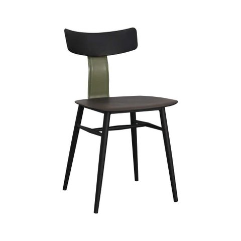 Cadeira Analu Preta e Verde Sálvia Rivatti Cadeira Analu 36507321preto/verde