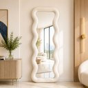 Ver imagem 1 de Espelho de Corpo New York Veludo 58x160cm Off White