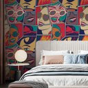 Ver imagem 2 de Papel de Parede Abstrato Retrô Mulheres-60x300cm