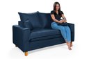 Ver imagem 5 de Sofa Living com Bau Multiuso 2 Lugares Suede Pes em Madeira: Azul Marinho