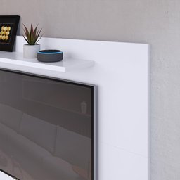 Painel Tv Smart 48 Polegadas Prateleira Organizadora Multiuso Porta Objeto Decoração Sala Quarto - 5