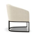 Ver imagem 6 de Kit 2 Poltronas Stella Bouclê Base Metálica Industrial Preto - D'Rossi Bege