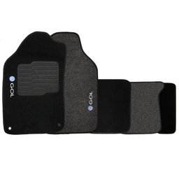 Jogo de Tapete Automotivo Carpete Volkswagen Vw Gol G6 2012 à 2016 Soft Logo Bordado 5 Peças S/M SOF - 1