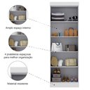 Ver imagem 3 de Modulo de Guarda Roupas para Quarto Madrid 2 Portas Maxel Branco