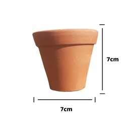 Kit 2un Vaso de Barro 7cm - 2