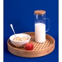 Ver imagem 2 de Bandeja Vazada de Bambu Redonda 35cm - Oikos