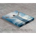 Ver imagem 1 de Quadro Decorativo Jesus Cristo sobre As Águas Moldura Flutuante Preta Canvas Brilho