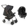 Travel System Galzerano Carrinho de Bebê Milano Reversível Ii com Bebê Conforto Grid Preto com - 1