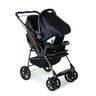 Travel System Galzerano Carrinho de Bebê Milano Reversível Ii com Bebê Conforto Grid Preto com - 3