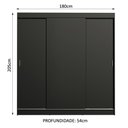 Ver imagem 4 de Guarda-roupa Casal Madesa Reno 3 Portas de Correr
