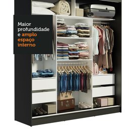 Guarda-roupa Casal Madesa Reno 3 Portas de Correr - 7