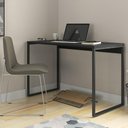 Ver imagem 2 de Escrivaninha de Escritório Office Estilo Industrial 1,20m Stell Preto Fosco