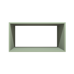 Nicho Decorativo Retangular 60x30x30 Mdf Plancasa:verde Jade - 1