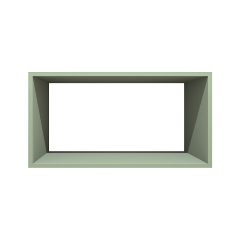 Nicho Decorativo Retangular 60x30x30 Mdf Plancasa:verde Jade