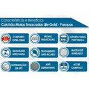 Ver imagem 2 de Cama Box Baú Queen: Colchão Molas Masterpocket Ensacadas Paropas Life Gold + Base Crc Suede Black