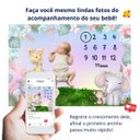 Ver imagem 5 de Lençol Painel Cenário de Foto Bebê Mêsversário Safari Menina Minha Estrelinha Lençol Cenário para Fo