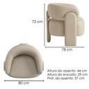 Ver imagem 3 de Poltrona Decorativa Lume Pes Madeira Courino Tcs 725 Moll