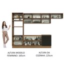 Ver imagem 6 de Armário de Cozinha Completa 330cm Rustic Preto Agata Madesa 01