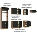Ver imagem 5 de Armário de Cozinha Completa 330cm Rustic Preto Agata Madesa 01