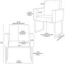 Ver imagem 4 de Cadeira Poltrona com Base de Ferro Courino Dourada Reforçada Cor: Marrom