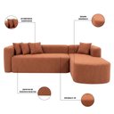 Ver imagem 5 de Sofá Orgânico Módulo Curvo Siena 2,6MTS Boucle Terracota - Vimont Moveis