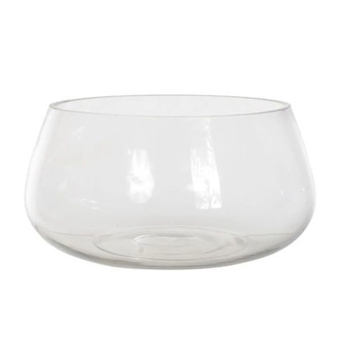 Vaso Bacia Vidro 13cm Transparente Florarte Flor Arte